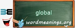 WordMeaning blackboard for global